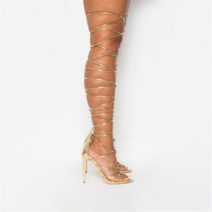 Cut-Out Sexy High Heels Strip Shoes Woman