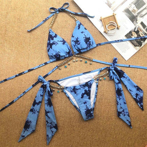 female crystal swimwear women