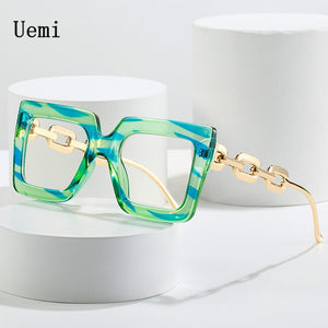 New Women Fashion Anti Blue Light Oversized Frame Women Glasses